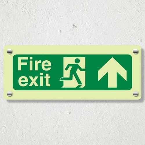 V Safety Photoluminescent Fire Exit Arrow Up Safety Sign... - Home & Kitchen Amazon UK à 1.92€