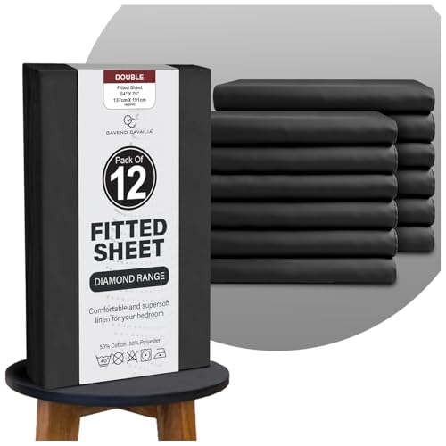 "GC GAVENO CAVAILIA Easy Care Deep Fitted Sheets Double Bed... - Maison & Cuisine Amazon Royaume-Uni à 10.49€