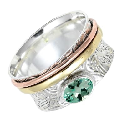 SILVERTROVE Aquamarin (Labor) Edelstein Drehring... - Maison & Cuisine Amazon Allemagne à 31.63€