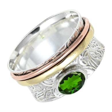 SILVERTROVE Silberplattierter Spinner Chromdiopsid (Labor)... - Bijoux & Montres Amazon Allemagne à 33.63€