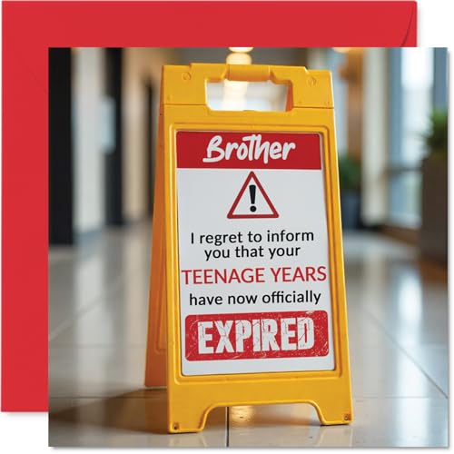 Funny 20th Birthday Cards for Brother - Your Teens Have... - Auto & Motorcycle Amazon UK à 2.71€