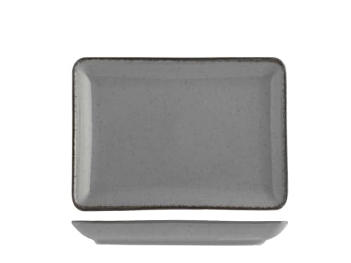 H&H Lot de 6 assiettes rectangulaires en porcelaine grise... - Sports & Fitness en promo à 53.75€