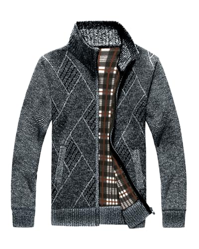 YAOBAOLE Cárdigan Hombre Cremallera Cuello Alto Invierno... - Amazon Espagne à 19.32€