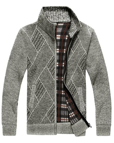 YAOBAOLE Cárdigan Hombre Cremallera Cuello Alto Invierno... - Amazon Espagne à 19.32€