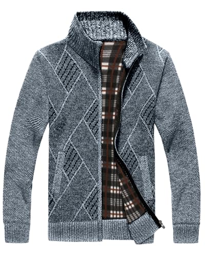 YAOBAOLE Cárdigan Hombre Cremallera Cuello Alto Invierno... - Amazon Espagne à 19.32€