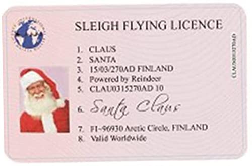 Generisch Patente di guida di Babbo Natale per bambini... - Jouets & Jeux en promo à 1.19€