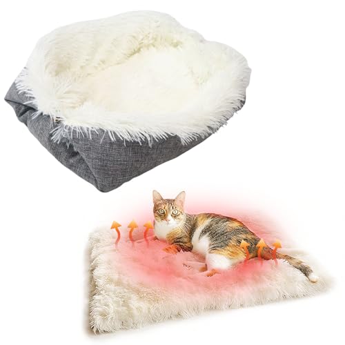 CLIUNT Furry Self Warming Cat Mat for Cats Small Dogs, 2 in... - Animalerie Amazon Royaume-Uni à 2.99€