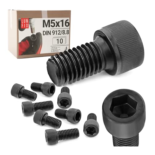 Vite cilindrica con esagono interno DIN 912 M5x16 mm in... - Bricolage & Outils Amazon Italie à 1.79€