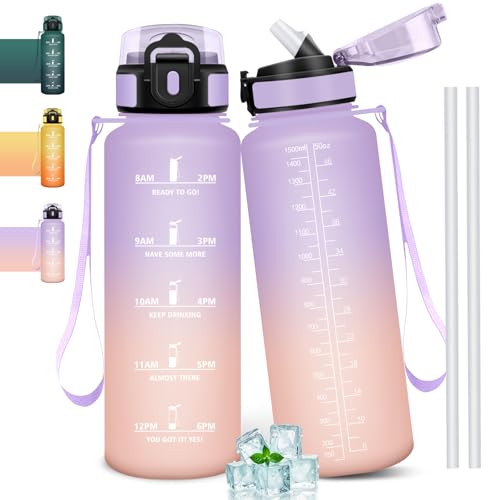 Mulbijeo Trinkflasche 1,5L mit Strohhalm, Trinkflasche... - Sports & Fitness Amazon Allemagne à 7.55€