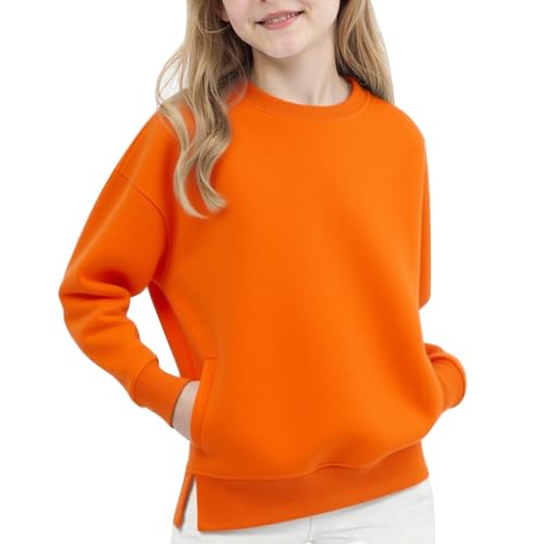 Sudadera jersey de color sólido para niñas, sudadera de... - Bon plan à 1.49€