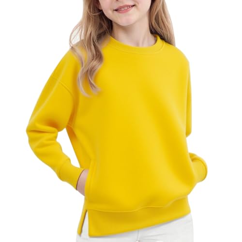 Sudadera de color liso para niñas, sudadera de manga larga... - Mode & Vêtements en promo à 1.49€