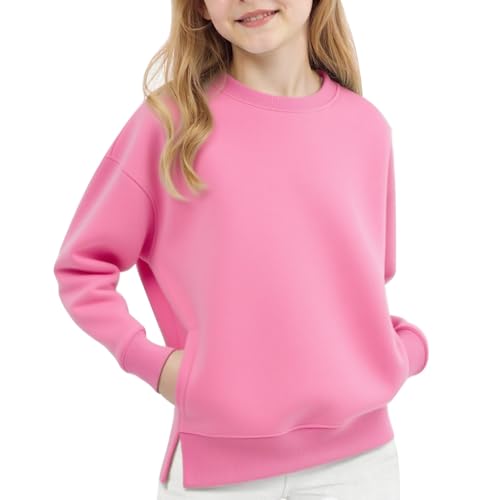 Sudadera de color sólido para niñas, sudadera de manga... - Amazon Espagne à 1.49€
