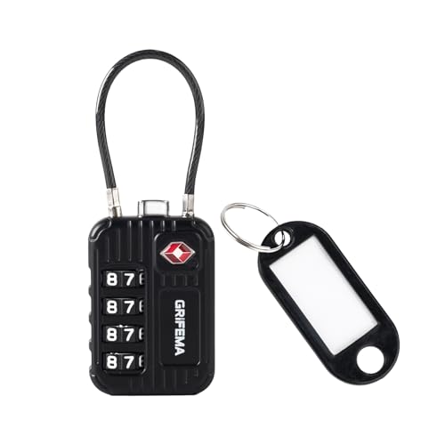 GRIFEMA Candado TSA con Combinación de 4 Dígitos, Cable... - High-Tech & Électronique en promo à 6.49€