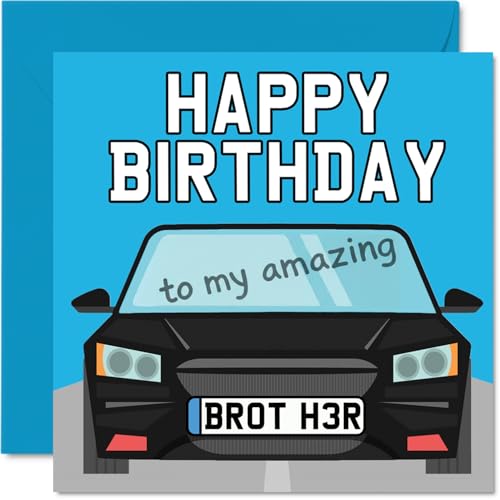 Brother Birthday Card - Car Number Plate - Happy Birthday... - Auto & Motorcycle Amazon UK à 1.93€