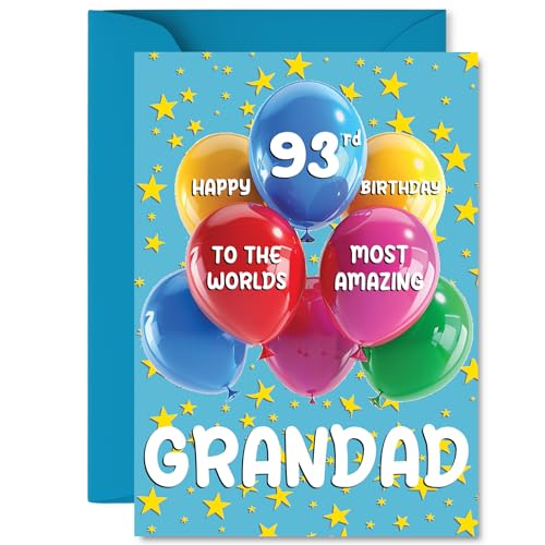 Grandad 93rd Birthday Card - Worlds Most Amazing - Happy... - Livres & eBooks Amazon Royaume-Uni à 2.66€