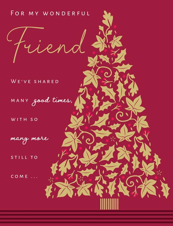 Christmas Card, For My Wonderful Friend - 8 x 6 inches... - Auto & Moto Amazon Royaume-Uni à 1.93€