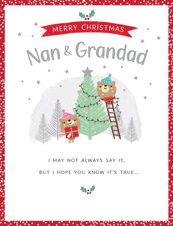 Christmas Card, Merry Christmas Nan & Grandad - 8 x 6... - Auto & Motorcycle Amazon UK à 1.39€