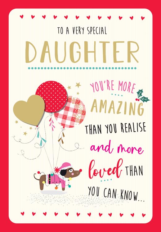 Christmas Card, To a Special Daughter - 9 x 6 inches... - Auto & Moto Amazon Royaume-Uni à 2.59€