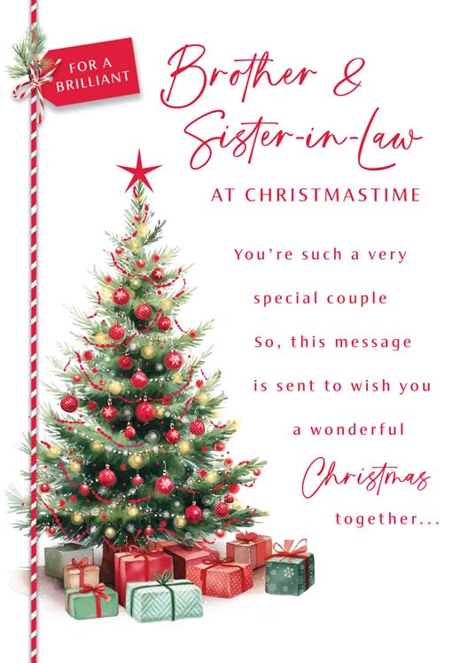 Christmas Card, For a Brilliant Brother & Sister-in-Law - 9... - Auto & Moto Amazon Royaume-Uni à 2.18€