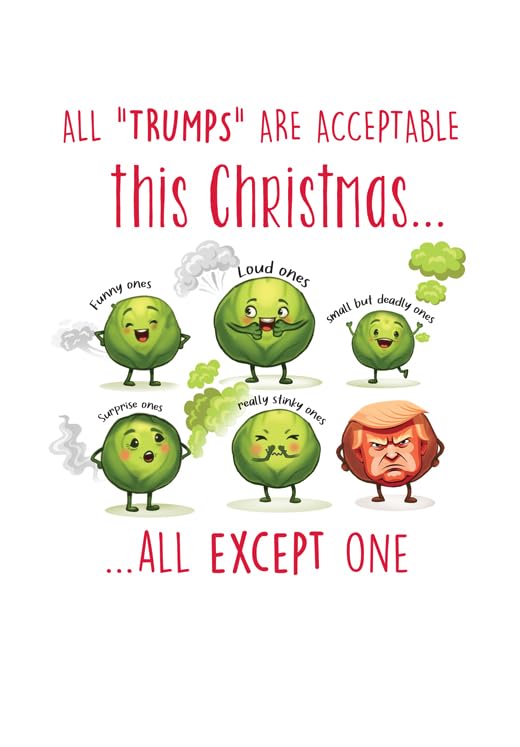 Christmas Card, Funny Humour Text Trump - 7 x 5 inches... - Deal Amazon à 2.05€
