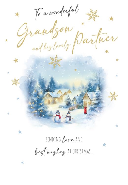 Christmas Card, To a Wonderful Grandson & Partner - 9 x 6... - Auto & Motorcycle Amazon UK à 1.67€