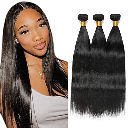 1B Gerade Echthaarbündel 8A Glattes Haar Bündel Straight... - Beauté & Parfums Amazon Allemagne à 19.98€