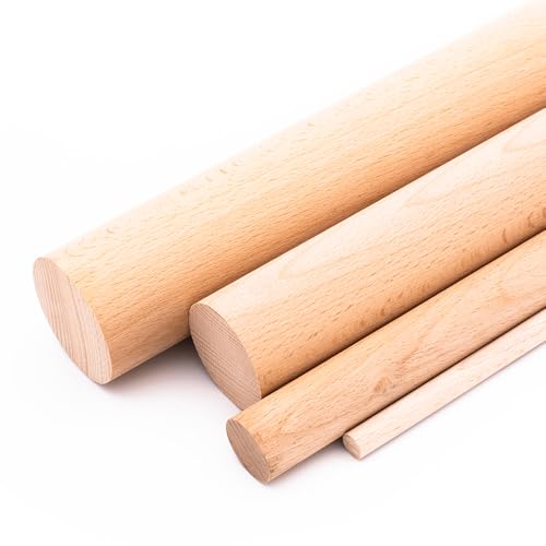 Holzrundstab Buche glatt Ø 15 mm Länge 1000 mm Holzstange 1... - Loisirs Créatifs Amazon Allemagne à 2.79€