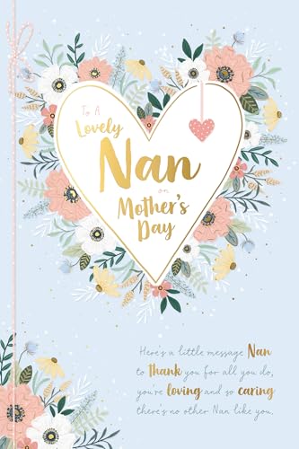 Beautiful Mother's Day Card For Nan With Floral Design And... - Auto & Moto Amazon Royaume-Uni à 1.42€
