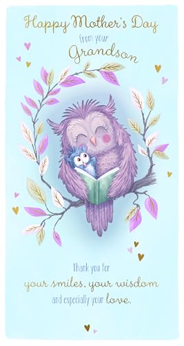 Mother's Day Card From Your Grandson, Owl Design by Wishing... - Auto & Moto Amazon Royaume-Uni à 1.69€