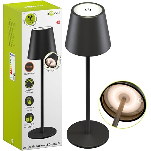 goobay Lampe de table LED sans fil (37 cm), intensité... - Maison & Cuisine Amazon France à 16.99€