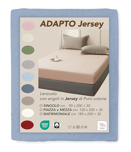 Lenzuola Sotto con Angoli Adapto Jersey Azzurro - Cotone... - Auto & Moto Amazon Italie à 11.49€