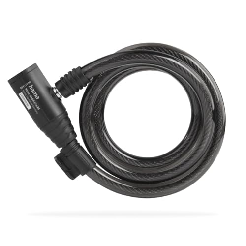Antivol à câble spiralé pour vélo, 120 cm, noir en promo à 9,06€ (-48%) sur Amazon FR