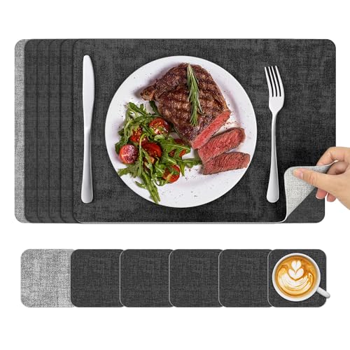 KitchenBoss Manteles Individuales Lavables: Juego de 6... - Maison & Cuisine en promo à 15.29€