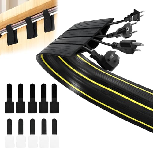 Zithgen Passe-Câble de Sol en PVC - Longueur 2M avec 3... - Fournitures Bureau Amazon France à 5.99€