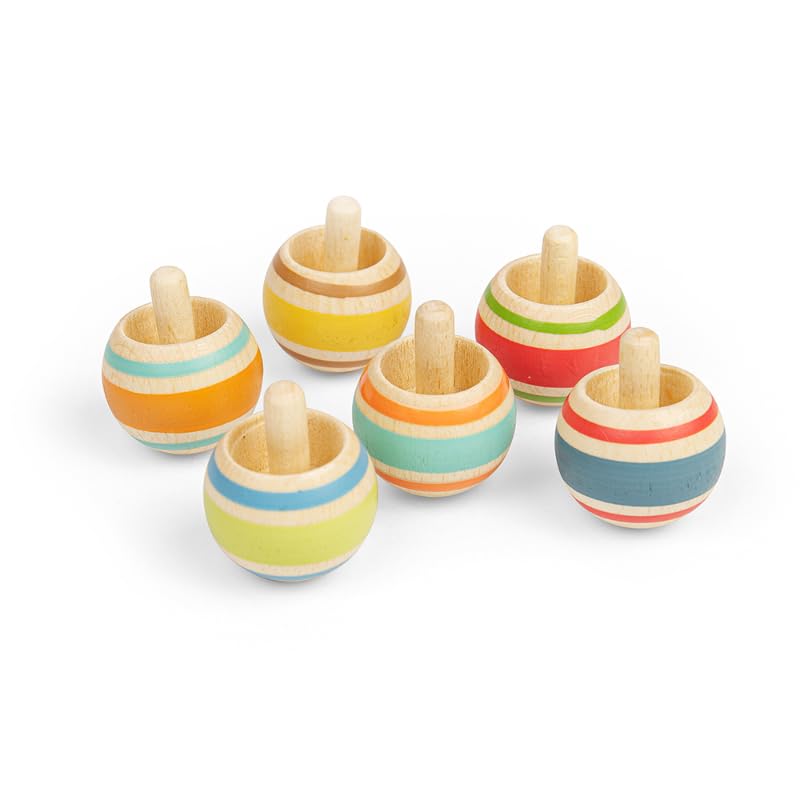BigJigs Toupie en bois colorée pour enfants - Jouets & Jeux en promo à 4.69€