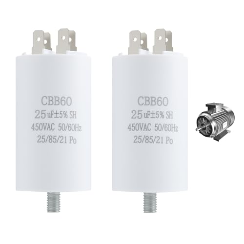 2 Stücke CBB60 Anlaufkondensator 25µF 450V 50/60Hz... - Auto & Moto Amazon Allemagne à 7.96€