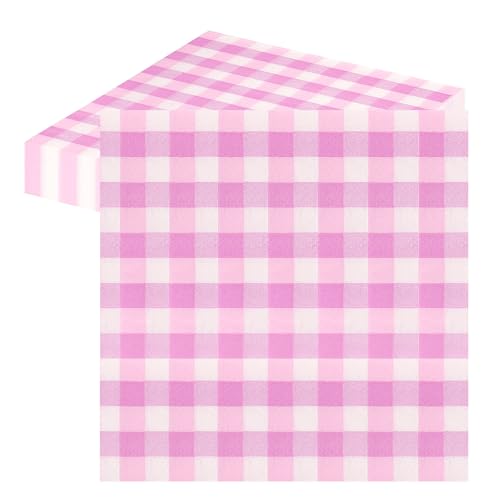 Servietten Rosa Weiß Kariert,40 Stück Gingham... - Maison & Cuisine Amazon Allemagne à 1.99€