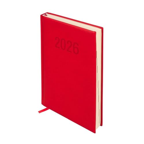 Kalendarz 2026 Colorfix A5 DNS czerwony - Fournitures Bureau Amazon Allemagne à 2.63€