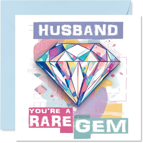 Husband Anniversary Card - Youre a Rare Gem - Happy... - High-Tech & Électronique Amazon Royaume-Uni à 1.94€