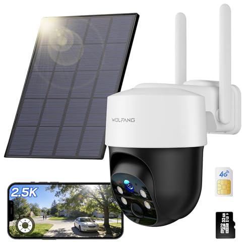WOLFANG 4G Security Camera, Solar Powered CCTV with SIM... - High-Tech & Électronique Amazon Royaume-Uni à 45.89€