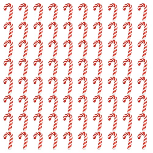 Weihnachtsbaumschmuck DIY 80pcs MINI Zuckerstangen Deko 25mm - Maison & Cuisine Amazon Allemagne à 1.99€