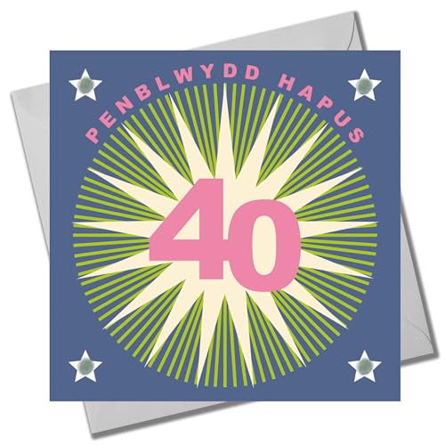 Claire Giles Greeting Cards, Welsh Age 40 Birthday Card... - Jardin & Extérieur Amazon Royaume-Uni à 1.93€