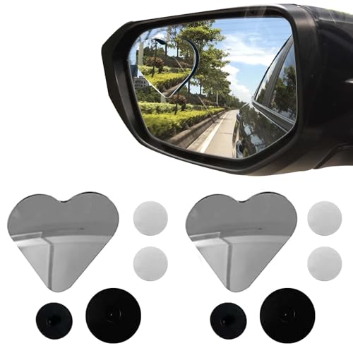 2 Pcs Heart Shaped Blind Spot Mirrors, Cute Car... - Maison & Cuisine Amazon Royaume-Uni à 1.99€