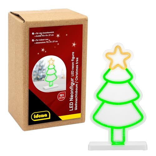 Idena 31896 - Figurine LED néon sapin de Noël, env. 18 x 8... - Jouets & Jeux Amazon France à 11.51€