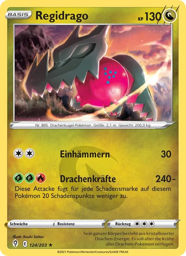 Regidrago EVS-124 Holo Rare Deutsch Near Mint - Evolving... - Sports & Fitness Amazon Allemagne à 1.00€