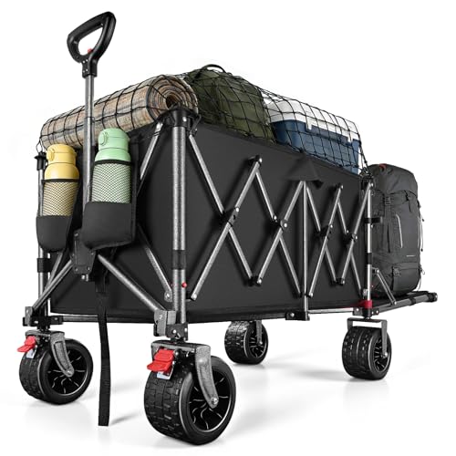 Festival Trolley on Wheels, 130-240L Folding Wagon... - Auto & Moto Amazon Royaume-Uni à 55.99€