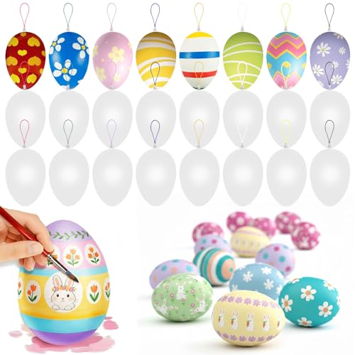 Lot de 24 œufs de Pâques en plastique - Décoration d'œufs... - Home & Kitchen Amazon France à 7.00€