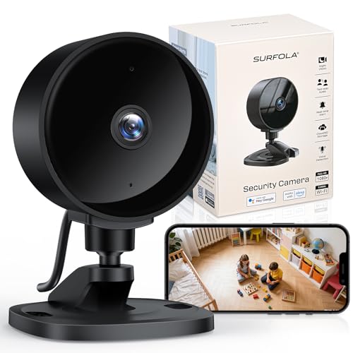 Surfola Cámara de Vigilancia WiFi Interior, 1080P FHD... - High-Tech & Électronique Amazon Espagne à 12.00€