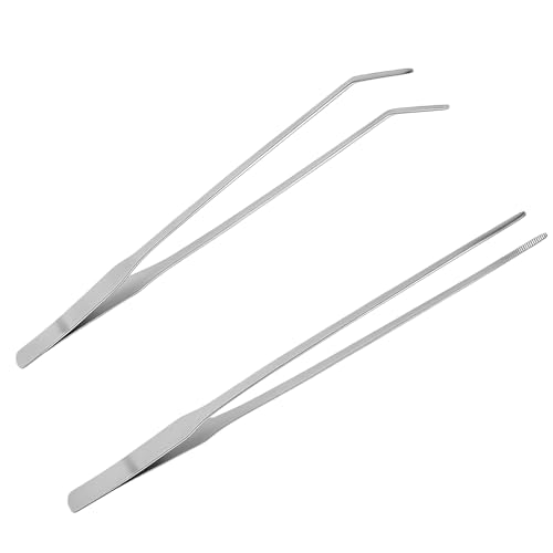Aihoom 2pcs Stainless Steel Tweezers/Tongs - Extra Long... - High-Tech & Électronique Amazon Royaume-Uni à 3.69€