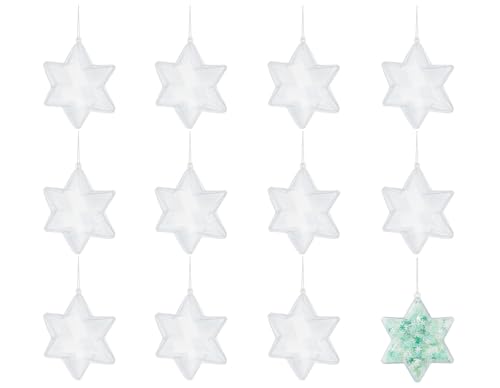 Pack de 12 Estrellas 6 Puntas plástico Transparente para... - Amazon Espagne à 5.74€
